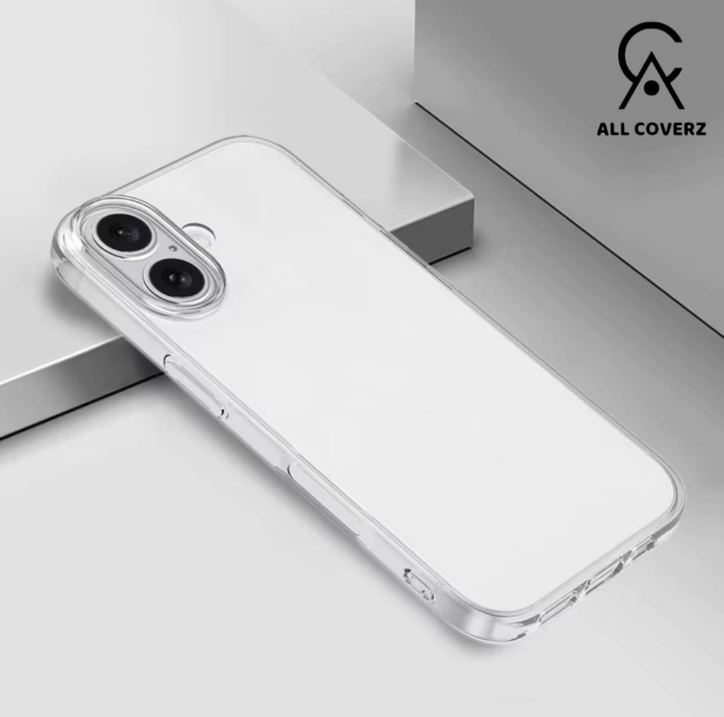 Clear Transparent Case for iPhone 16, 16 Plus – Slim, Shockproof & Scratch Resistant Cover