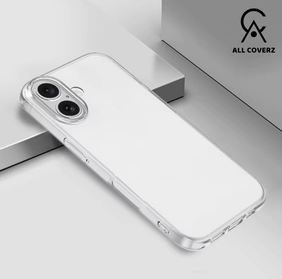 Clear Transparent Case for iPhone 16, 16 Plus – Slim, Shockproof & Scratch Resistant Cover