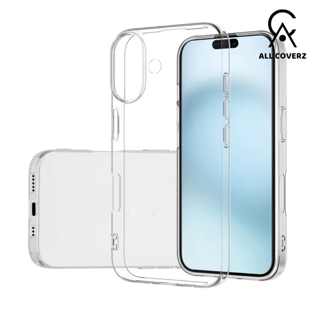 Clear Transparent Case for iPhone 16, 16 Plus – Slim, Shockproof & Scratch Resistant Cover