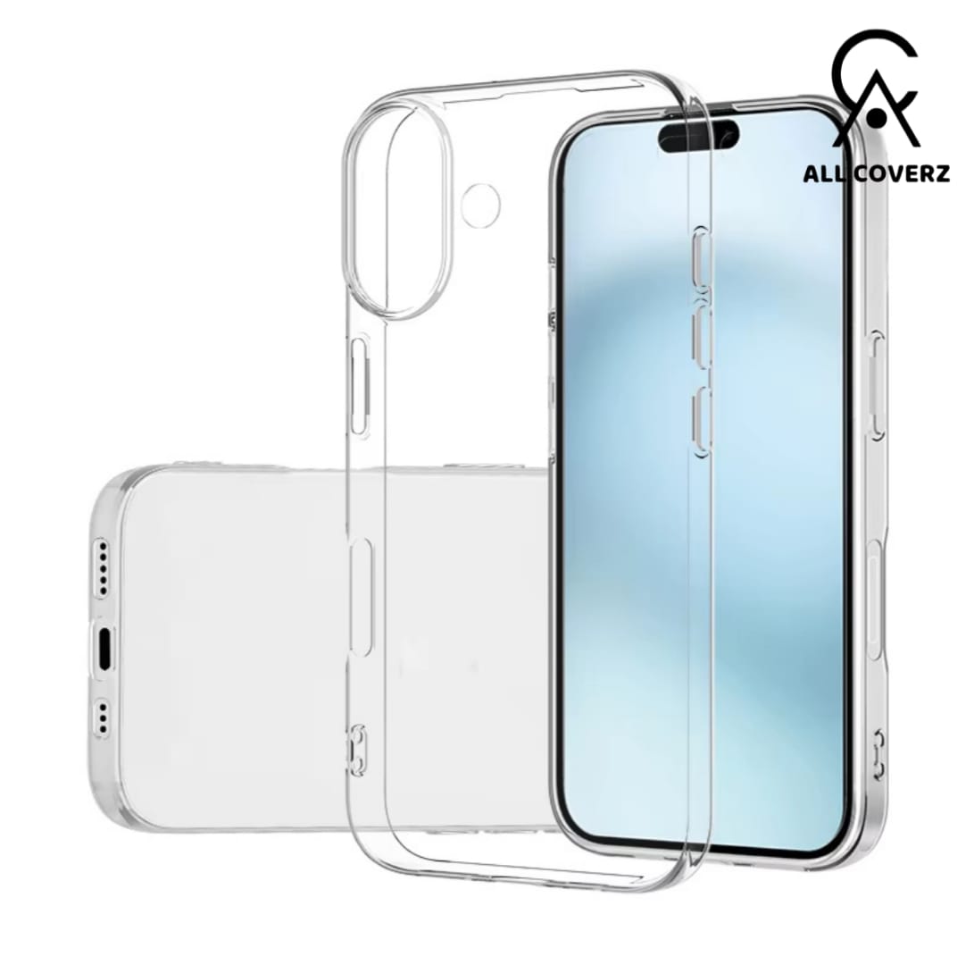 Clear Transparent Case for iPhone 16, 16 Plus – Slim, Shockproof & Scratch Resistant Cover