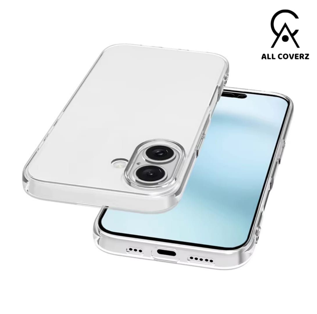 Clear Transparent Case for iPhone 16, 16 Plus – Slim, Shockproof & Scratch Resistant Cover