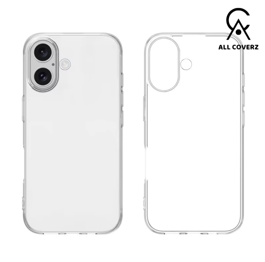 Clear Transparent Case for iPhone 16, 16 Plus – Slim, Shockproof & Scratch Resistant Cover