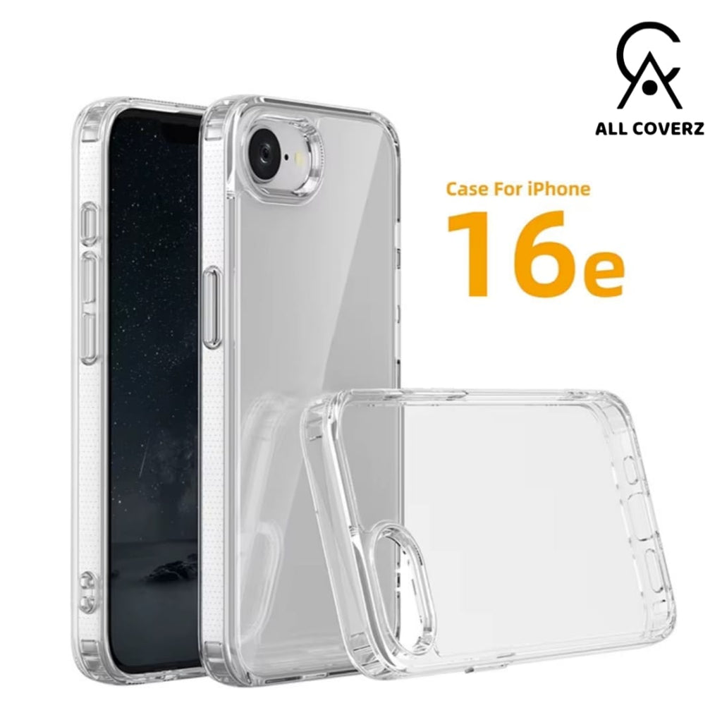 Clear Transparent Case for iPhone 16e – Slim, Shockproof & Scratch Resistant Cover