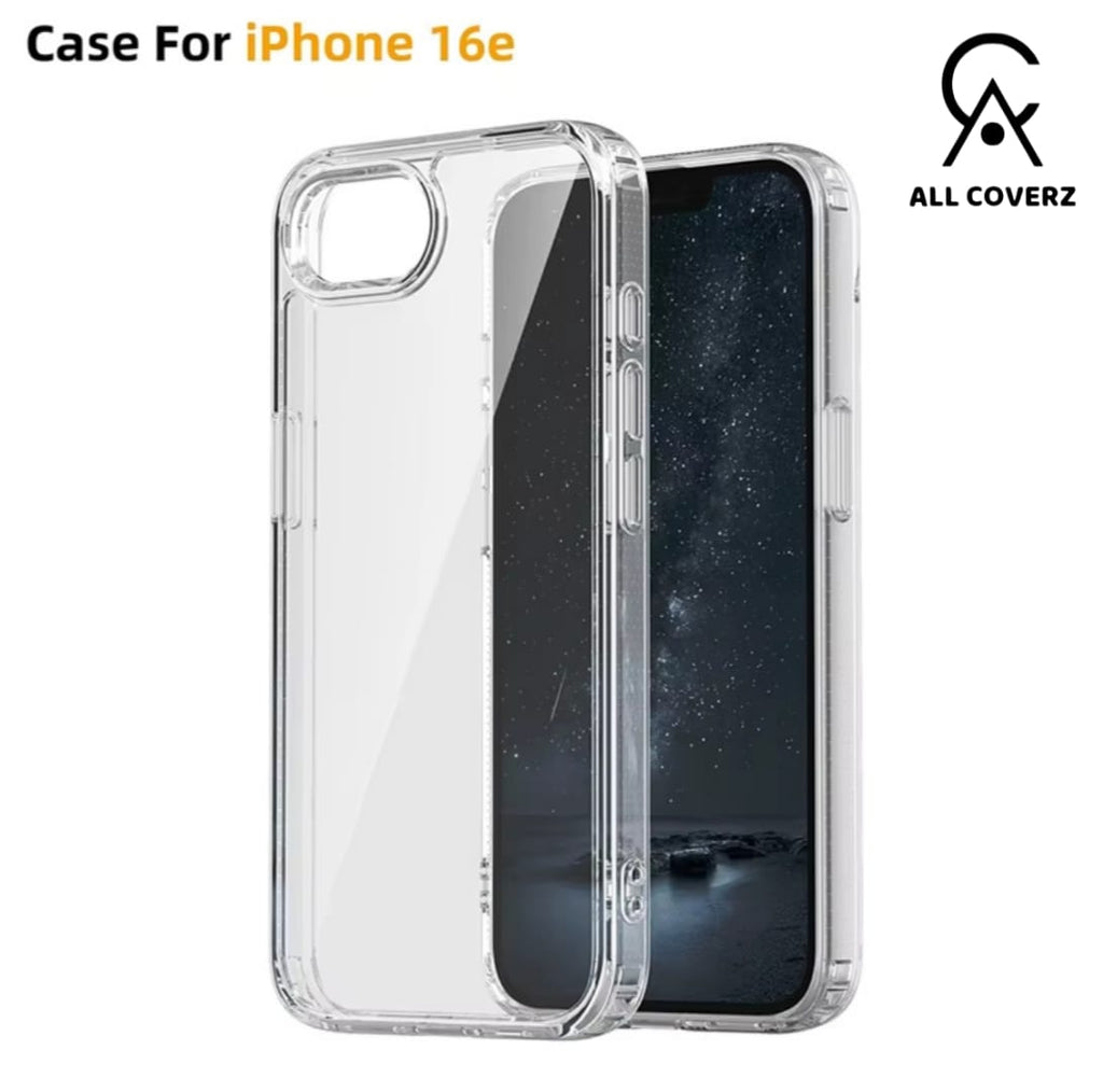 Clear Transparent Case for iPhone 16e – Slim, Shockproof & Scratch Resistant Cover