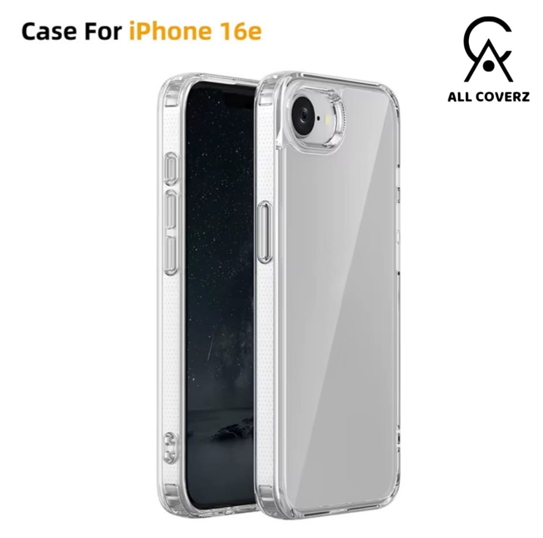 Clear Transparent Case for iPhone 16e – Slim, Shockproof & Scratch Resistant Cover
