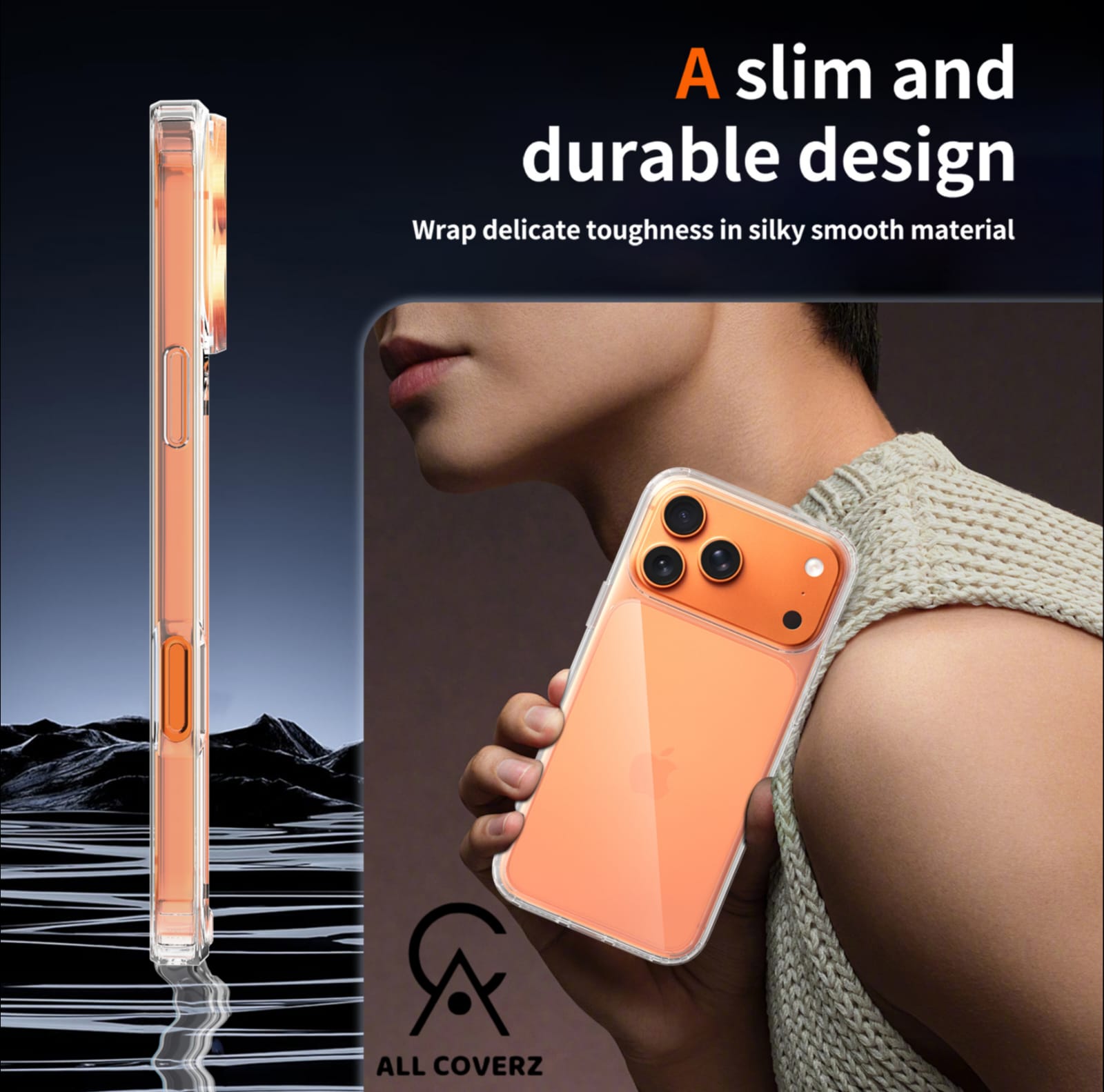 AllCoverz CrystalShield Clear Case for iPhone 17 Pro & 17 Pro Max – Slim Shockproof Scratch-Resistant Protection