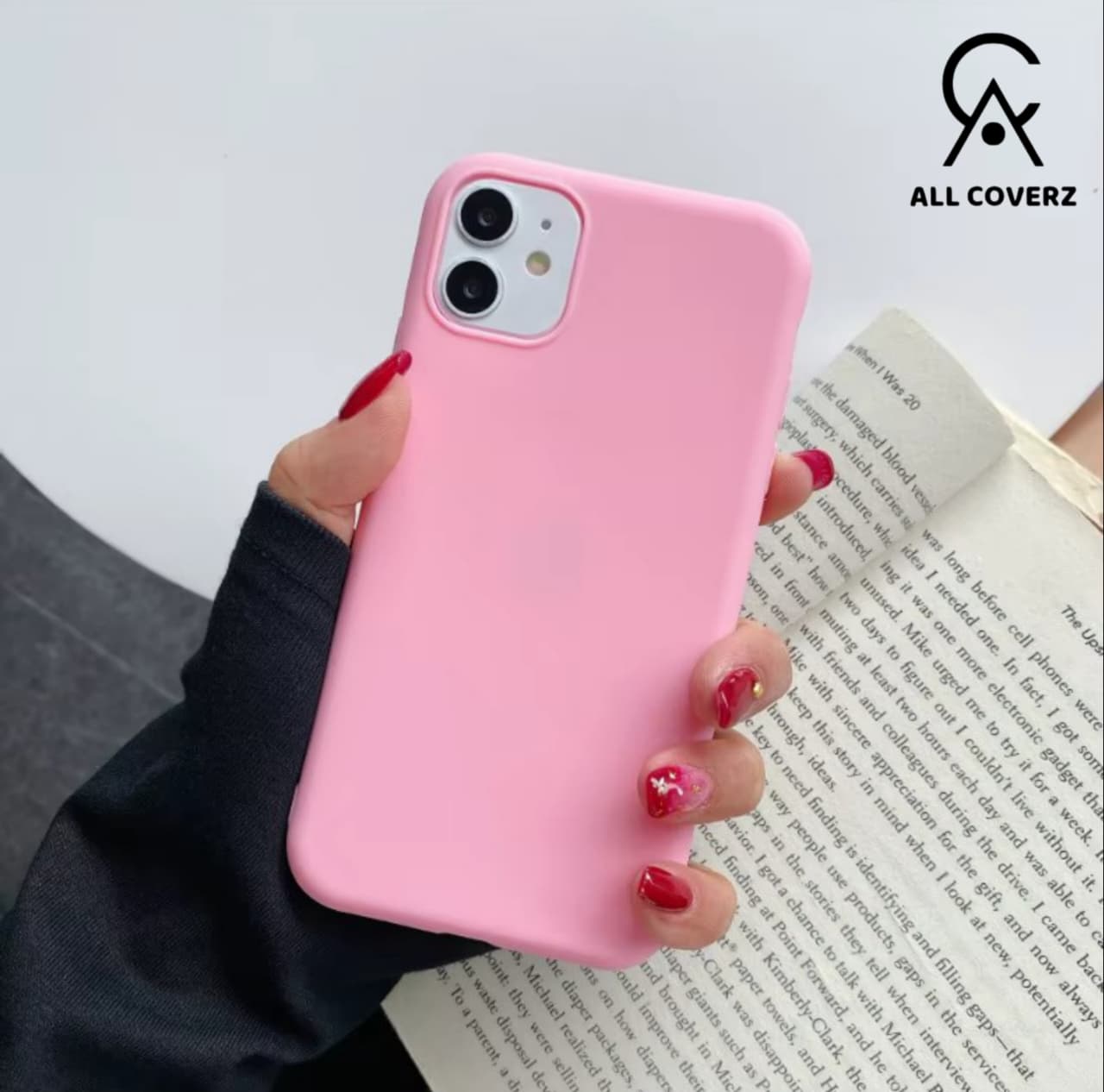 AllCoverz SilkTouch Soft Silicone Case for iPhone 11–15 Series – Elegant Soft-Touch Drop Protection