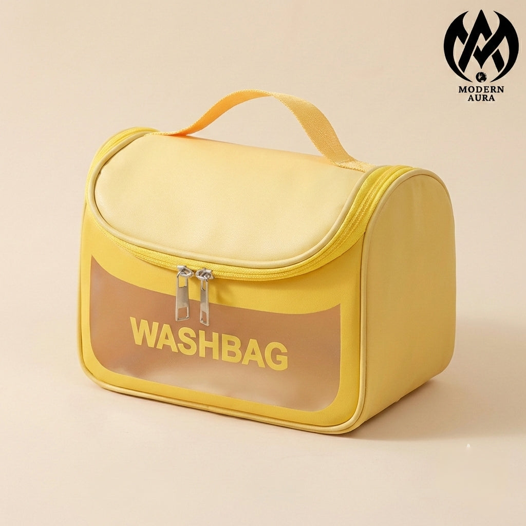 Premium Modern Aura Waterproof Travel Wash Bag – Portable Toiletry & Cosmetic Organizer