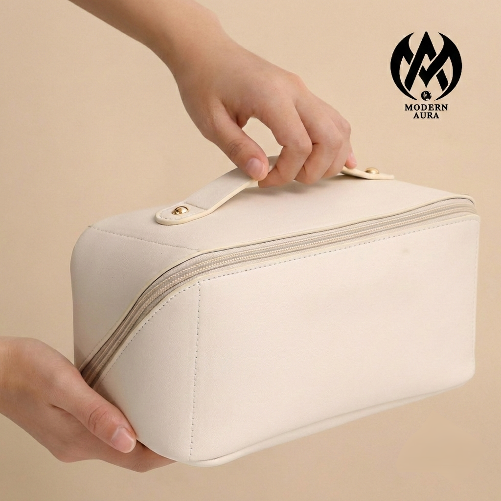 Modern Aura Premium Waterproof Cosmetic & Toiletry Organizer Bag – Travel Makeup Pouch