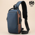 Premium Modern Aura Anti-Theft Sling Backpack with USB Charging Port – Waterproof Crossbody Chest Bag for Men