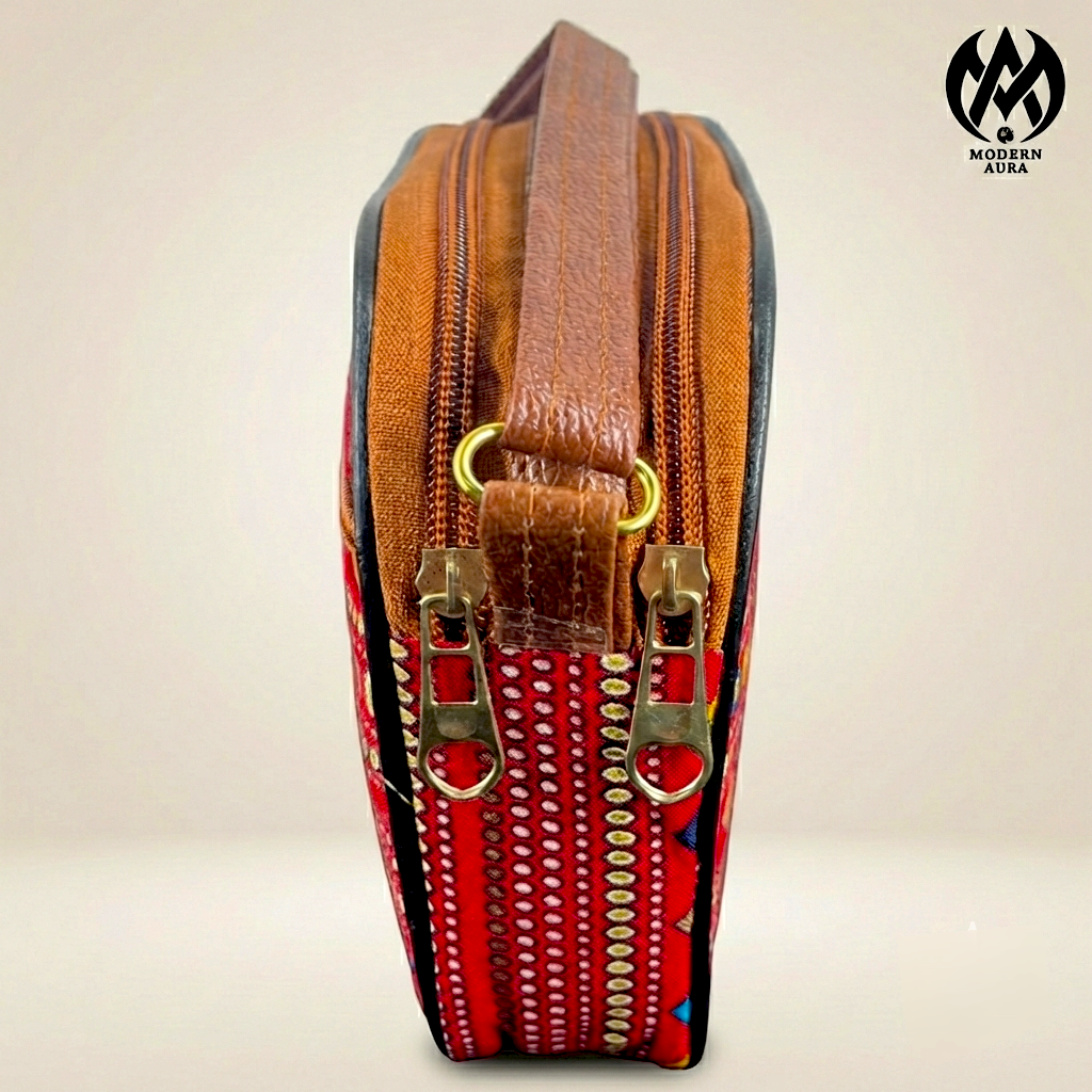 Premium Modern Aura Ethnic Printed Sling Bag for Women – Lightweight Crossbody Shoulder Bag