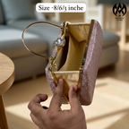 Premium Modern Aura Elegant Crystal Clasp Clutch Bag for Women – Party & Wedding Handbag