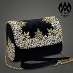 Premium Modern Aura Luxury Embroidered Pearl Sling Bag for Women – Wedding & Party Ethnic Handbag