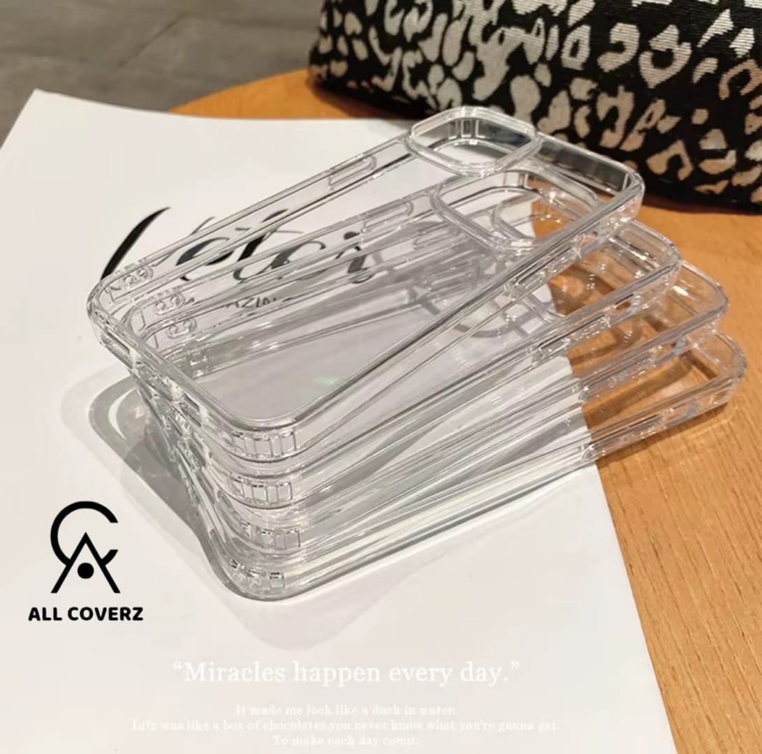 Clear Transparent Case for iPhone 11 series till iphone 15 series – Slim, Shockproof & Scratch Resistant Cover